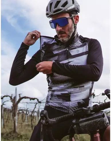 Maillot cyclisme coupe-vent manches...