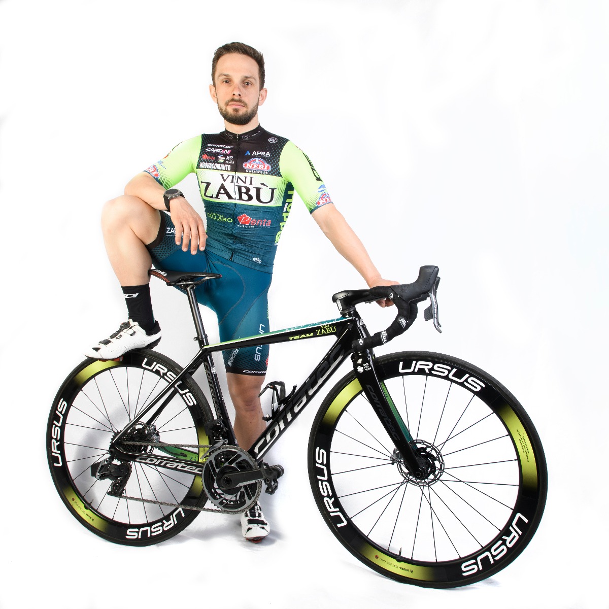 Jakub Mareczko with 2021 Bicycle Line jersey for Vini Zabù
